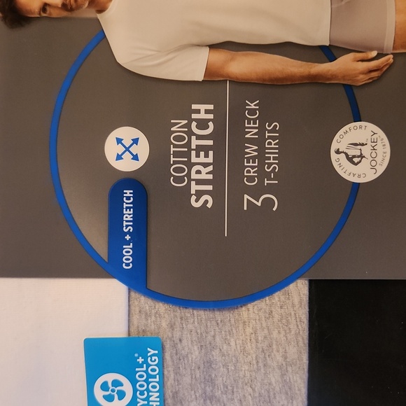 Jockey cotton stretch crew neck t-shirts. 3 pack. Medium(38-40" chest) New. - Picture 7 of 7